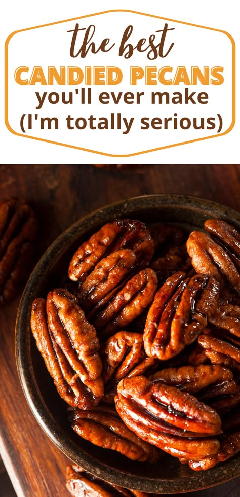 Candied Pecans In Crockpot, Candied Pecans For Sweet Potatoes, Roasted Candied Pecans, The Best Candied Pecans, Maple Glazed Pecans Recipe, Holiday Pecans Recipe, Coated Pecans Recipe, Candies Pecans Easy, Christmas Pecans Recipes