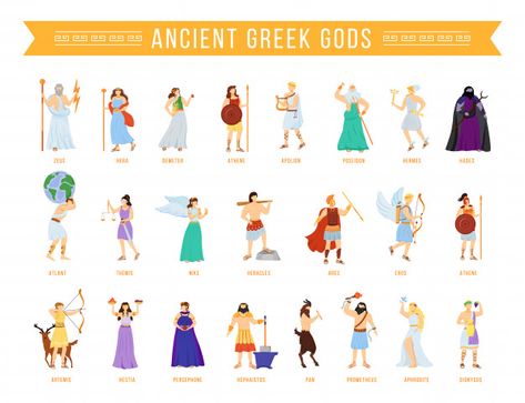 Ancient greek pantheon gods and goddesse... | Premium Vector #Freepik #vector #people Greek Pantheon, Zestaw Ikon, Greek Mythology Gods, Ancient Greek Gods, Character Template, Images Kawaii, Greek Gods And Goddesses, Mythology Art, Greek Goddess