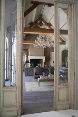 Provencal Style, Belgian Style, Casa Country, Decor Ikea, Antique Doors, Open Door, Design Del Prodotto, Modern Country, Home Fashion