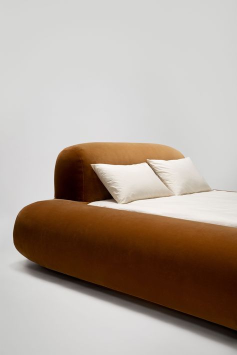 Willo Perron Statement Bed Frame, Willo Perron, Rosalie Bed Anthropologie, Brutalist Bed Frame, Pierre Frey Headboard, Poliform Park Bed, Poliform Rever Bed, Sculptural Furniture, Mattress Frame