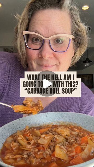 26K views · 1.6K likes | Andrea Buckett Cooks on Instagram: "WHAT THE HELL AM I GOING TO DO WITH THIS!? - CABBAGE EDITION CABBAGE ROLL SOUP 1 tablespoon vegetable oil 1 stalk of celery - diced 1 carrot - diced 3 cups diced cabbage (3-4 cups) 2-3 cups left over pasta sauce (meat sauce) 2 tbsp brown sugar 1 teaspoon dried thyme 4 cups beef stock 1/2 cup white rice Salt and Pepper  Place a soup pot over medium heat and add the oil.  Add the celery and carrots and cook for 5 minutes.  Stir in the cabbage, meat sauce, brown sugar, thyme and  beef stock. simmer, covered for 20 minutes.  Add the rice and turn the heat to low. Cook for 15 minutes, stirring occasionally until the rice is cooked through. Season to taste and serve.  . . #howtocook #recipes #easyrecipes #leftovers #whatsfordinner #din Cabbage Rolls Soup Recipe, Pasta With Meat Sauce, Cabbage Roll Soup, Cabbage Roll, Food Soup, Cold Weather Food, Dried Thyme, Beef Stock, Cabbage Rolls