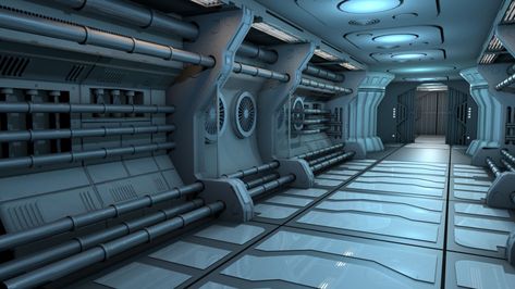 Sci-fi 3D environment, Shu Xian Ng on ArtStation at https://www.artstation.com/artwork/9nzOq Spaceship Bedroom, Futuristic Lab, Scifi Wall, Scifi Corridor, Spaceship Decor, Scifi Environment, Scifi Interior, Spaceship Interior, Cyborgs Art