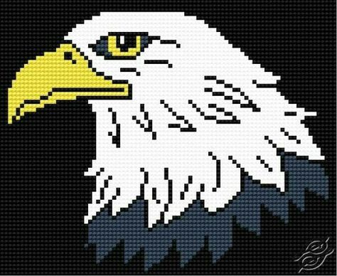 Graph Drawings, C2c Patterns, Cross Stitch Owl, Free Cross Stitch Pattern, Football Crafts, Cat Cross Stitches, Grid Patterns, Cross Stitch Cushion, Eagle Bird