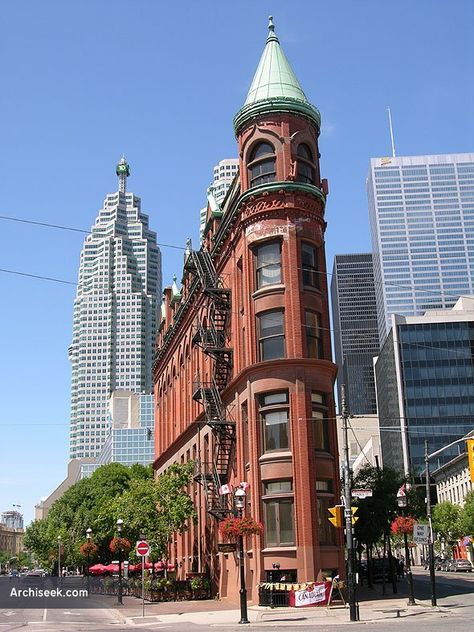 1892 - David Roberts Jr. Gooderham Building, Toronto, Ontario Flatiron building before New York Flatiron building Toronto Images, Downtown Buildings, David Roberts, Ontario Travel, Flatiron Building, Canada Ontario, Front Street, Northwest Territories, Tall Buildings