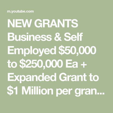 NEW GRANTS Business & Self Employed $50,000 to $250,000 Ea + Expanded Grant to $1 Million per grant - YouTube Grant Proof For Client, Sba Grant Proof, Grant Proof, Grant Money, Vending Machine Business, Grant Application, Money Life Hacks, How To Become Rich, The Creator