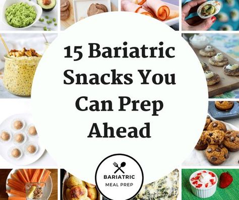 Eating small snacks in between meals is important after bariatric surgery. Here are fourteen dietititan approved bariatric snacks to eat after surgery. Stage 1 Bariatric Recipes, Bariatric Recipes Sleeve Liquid Diet, Bariatric Snacks, High Protein Bariatric Recipes, Bariatric Recipes Sleeve, 1200 Calorie Diet Meal Plans, Vsg Recipes, Gastric Bypass Recipes, Snacks To Eat