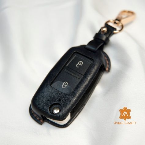 Leather Key Fob Cover for Volkswagen Jetta Golf Polo MK8 - Etsy UK Leather Business Card Holder, Minimal Wallet, Handmade Watch Bands, Car Key Cover, Leather Key Case, Key Fob Cover, Slim Leather Wallet, Front Pocket Wallet, Handmade Wallets