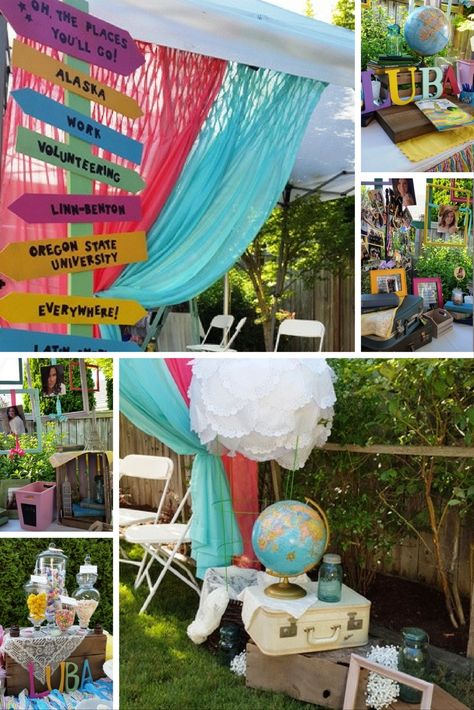 Graduation Party Theme | Oh The Places You'll Go... by Dr. Seuss - Green-Eyed Girl Productions Pink And Blue Candy, Graduation Themes, Vpk Graduation, Grad Party Ideas, Preschool Graduation Party, Dr Seuss Party, Kindergarten Graduation Party, 5th Grade Graduation, Graduation Party High