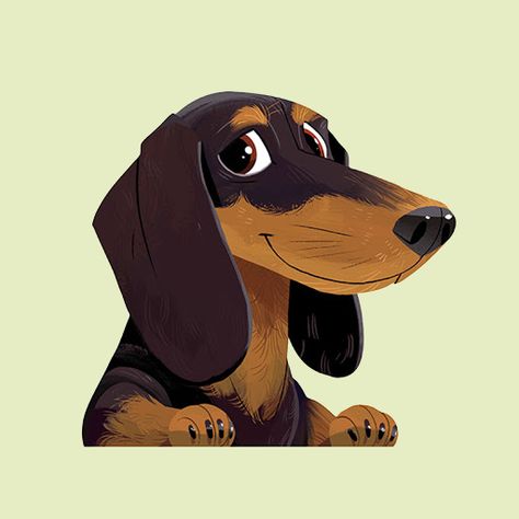 Arte Dachshund, Dachshund Drawing, Dachshund Cartoon, Dachshund Illustration, Body Decoration, Cartoon Face, Dachshund Art, 강아지 그림, Personalized Car