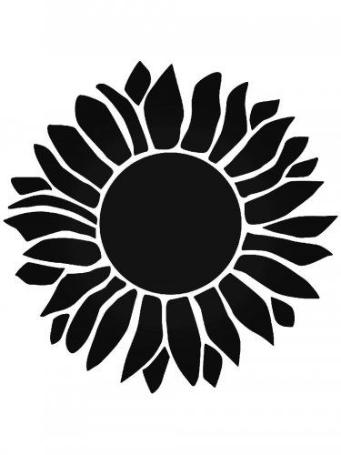 Free printable Sunflower stencils and templates Vinyl Flowers, Sunflower Stencil, Leaf Stencil, Pumpkin Carvings Stencils, Flower Stencil, Stencil Templates, Petal Flower, Silhouette Stencil, Stencil Patterns