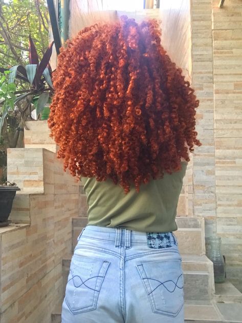 Dyed Curly Hair, Red Curly Hair, Ginger Hair Color, Colored Curly Hair, Pelo Afro, Dyed Natural Hair, Beautiful Curls, Hair Laid, Natural Hair Inspiration