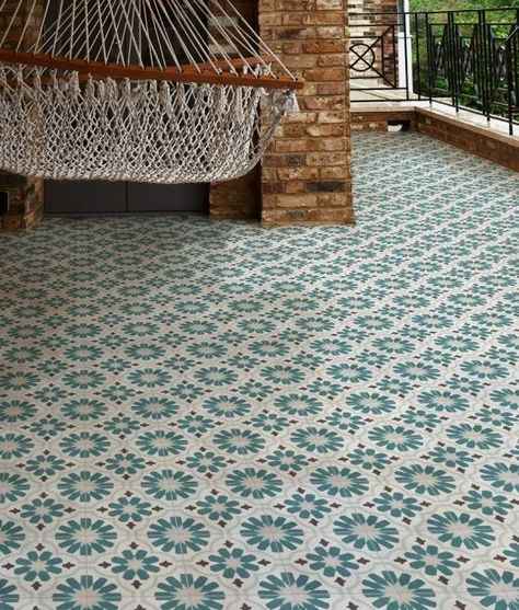 Porch Tile, Mediterranean Tile, Mediterranean Garden, Mediterranean Homes, Outdoor Tiles, Floor Patterns, Modern Traditional, Floor Tiles, Stone Tiles