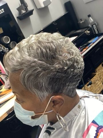 Mature, grey hair, black women hair, older women hair, short hair, crop hair, marcel curls, haircut, short black hair, short curls Short Grey Hair Black Women, Grey Bobs, Shaved Haircut, Short Grey Haircuts, Gray Pixie, Grey Hairstyles, Short Hair Styles African American, Short Relaxed Hairstyles, Gray Hair Pixie Cuts