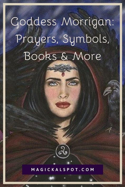 Morrigan Goddess Symbols, Morrigan Altar Ideas, Morrigan Goddess Offerings, Morgana Goddess, Morrigan Goddess Celtic Mythology, Morrigan Symbol, Goddess Spells, Morrigan Tattoo, The Morrigan Goddess