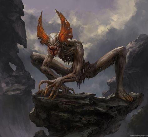 ArtStation - Creature Design01, Dongjun Lu Mountain Monsters, Illustration Fantasy, Dark Creatures, Beast Creature, Cool Monsters, Fantasy Beasts, 다크 판타지, Monster Concept Art, Fantasy Monster