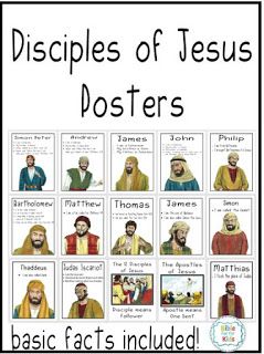 Disciples vs. Apostles Posters, jogo para pastas de arquivos e muito mais! The Life Of Jesus, 12 Disciples Of Jesus Craft, Jesus Disciples Craft, 12 Deciples Of Jesus, 12 Disciples Of Jesus Free Printable, Apostles Of Jesus, 12 Apostles Of Jesus, Jesus Disciples Craft For Kids, 12 Disciples Craft