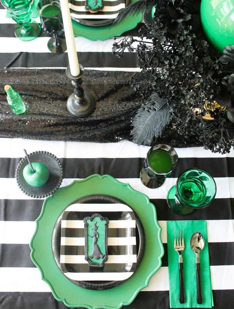 Witch Halloween Party, Wicked Party, Mercury Candle Holders, Witches Halloween Party, Elphaba And Glinda, Christmas Comics, Movie Themed Party, Wicked Musical, Halloween Party Dinner