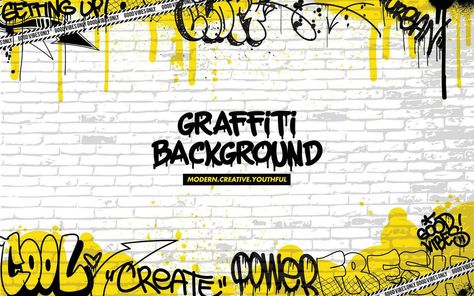 Graffiti background with throw-up and tagging hand-drawn style. Street art graffiti urban theme in vector format. Graffiti Background Ideas, Graffiti On Wall, Hiphop Graffiti, Signature Wall, Graffiti Background, Internship Report, Graffiti Poster, Pamphlet Design, Rope Decor