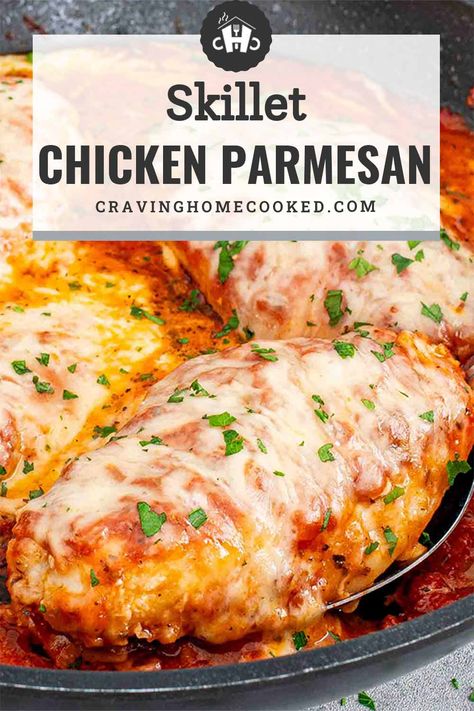 Chicken Parmesan Stove Top, Cast Iron Chicken Parmesan, Chicken Parm Skillet, Stovetop Chicken Parmesan, Chicken In A Skillet Recipes, Chicken Parmesan Recipe Stove Top, Skillet Chicken Parmesan Recipe, Homemade Chicken Parm, Chicken Skillet Recipes Easy