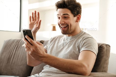 Waving Hand, Happy Man, People Videos, Video Call, Human Connection, Phone Call, Happy Family, Okay Gesture, Design Ideas