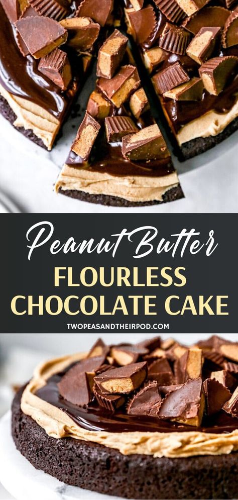 Flourless Desserts, Souffle Recipe, Mothers Day Desserts, Easy Food Recipes, Flourless Chocolate Cake, Flourless Cake, Fudgy Brownie, Gluten Free Peanut Butter, Peanut Butter Desserts