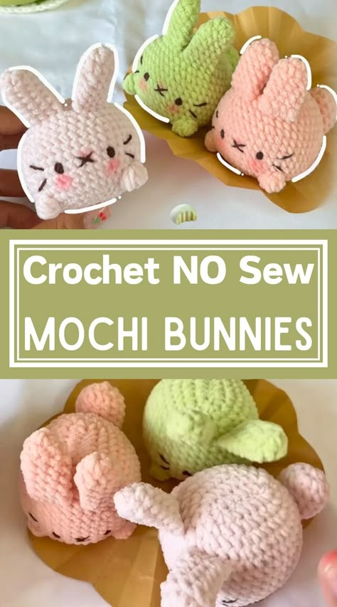 10 Crochet Sweet Little Bunnies Patterns - Crochet Wave Easy Fast Amigurumi, Simple Crochet Toys, Quick Crochet Patterns Amigurumi, How To Decrease Crochet, Mini Plushie Crochet, Small Cute Crochet Ideas, Crochet Adopt Me Pets, No Sew Bunny Crochet, Small Crochet Stuffies