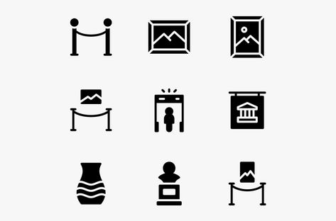 Museum Pictogram Design, Logo Infographic, Pictogram Design, Museum Logo, Gallery Icon, Exhibition Room, Architecture Drawing Plan, Sign System, Graphic Design Tutorials Learning