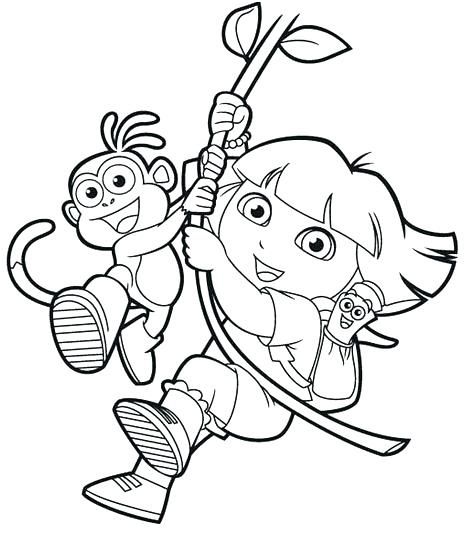 Dora Pics, Dora Drawing, Dora Coloring, Monkey Coloring Pages, Page Illustration, Disney Princess Coloring Pages, Illustration For Kids, Princess Coloring Pages, Easy Paper Crafts Diy