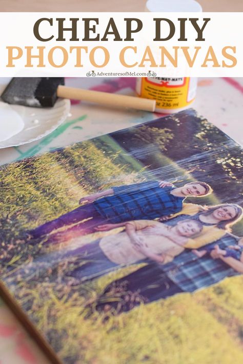 Transfer Picture To Canvas, Diy Photo Canvas, Mod Podge Canvas, Mod Podge Pictures, Canvas Photo Transfer, Photos Onto Canvas, Mod Podge Photo Transfer, Diy Canvas Photo, Photo Transfer To Wood