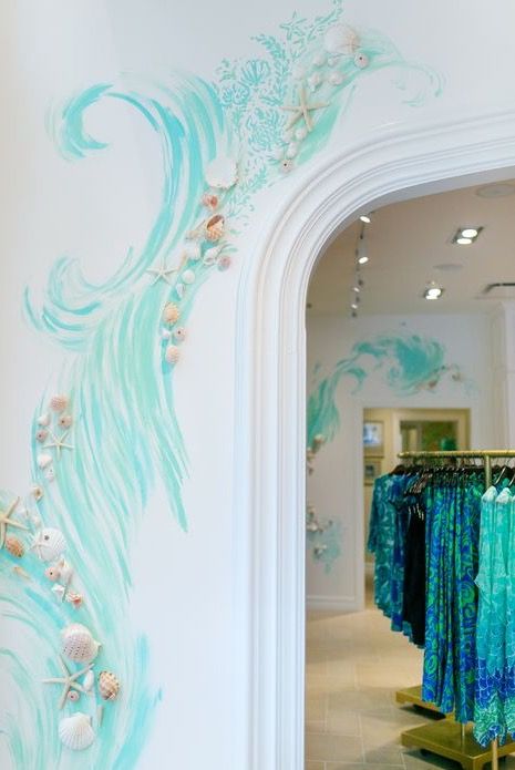 Lilly Pulitzer Mermaid Bedroom Ideas, Ocean Bedroom, Ocean Themed Bedroom, Whimsical Mermaid, Whimsical Bedroom, Mermaid Bedroom, Mermaid Bathroom, Ocean Room, Mermaid Nursery