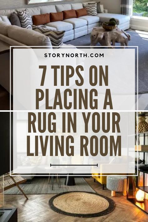 Learn how to elevate your living room with the perfect rug placement! #RugPlacement #Livingroomdecor #Homeideas #LivingRoomDesign #LivingRoomRug #HomeDecor #HomeImprovement Round Rug For Living Room, Sitting Room Rugs Ideas, Selecting Rug For Living Room, Living Room Rug Placement With Fireplace, Proper Rug Placement Living Rooms, Rug Placement In Small Living Room, Laying Rugs In Living Room, Choosing Living Room Rug, Large Rugs For Living Room