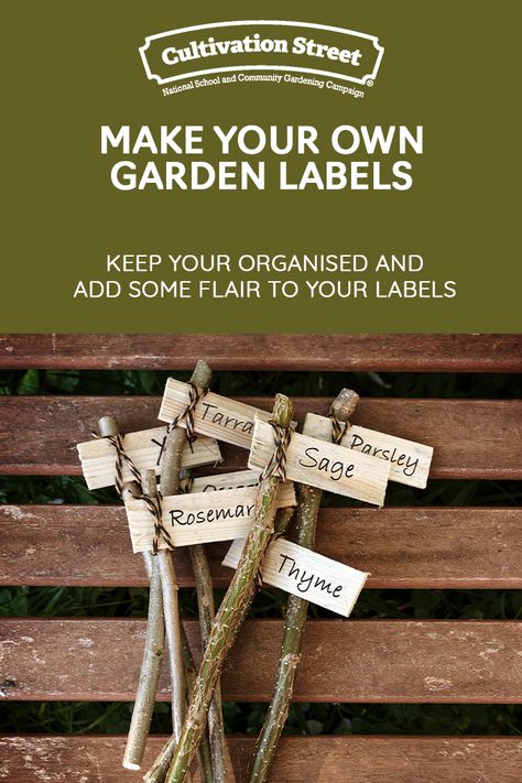 Garden Labels Diy, Plant Labels Diy, Hygge Crafts, Seasonal Gardening, Green Gym, Planting Calendar, Gifts Homemade, Front Gardens, Vegetable Bed