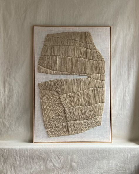 Textile Canvas Art, Textile Objects, Sarita Handa, Celeste Art, Stone Wall Art, Textiles Artwork, Embroidery Wall Art, Modern Textiles, Textile Wall Art