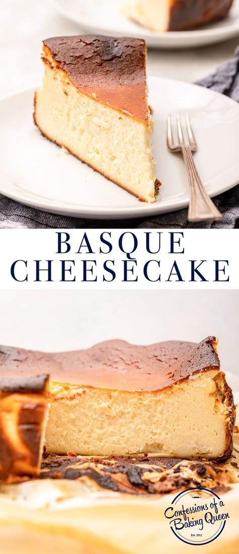 Follow our simple recipe and you are sure to make an amazing Basque cheesecake. With a creamy, sweet, nutty flavor you are sure to love this cheesecake recipe. Discover the step-by-step guide to making the perfect Basque cheesecake. Basque Cheesecake Photography, Bask Cheesecake Recipe, Burnt Basque Cheesecake Recipe, Cheesecake Basque, Basque Cheesecake Recipe, Burnt Basque Cheesecake, Nacho Recipes, Basque Cheesecake, Popular Dessert