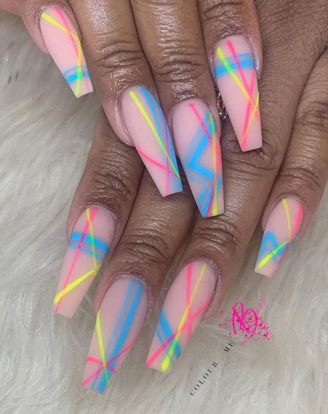 Long Nail Trends, Nail Art Dotting Tool, Long Nail, Dope Nail Designs, Glamorous Nails, Rainbow Nails, Coffin Nails Designs, Fire Nails, Dope Nails