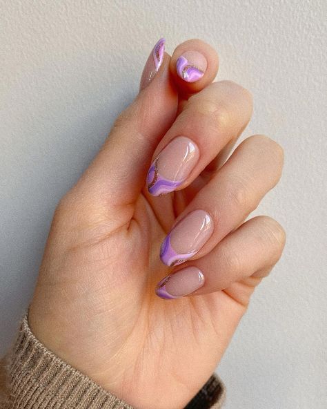 Purple Swirly Nails, Swirly Nails, Bright Purple, Purple Nails, Nails Nailart, Beauty Nails, Makeup Nails, Nail Inspo, Hair Makeup