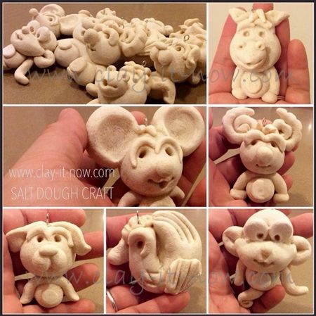 saltdoughcraft, 12 animal signs in chinese zodiac Salt Dough Miniatures, Salt Dough Sculptures, Salt Dough Fossils, Sale Dough Ornaments, Sat Dough Ornament Recipe, Lizard Party, Harvest Flowers, Dough Art, Dough Crafts