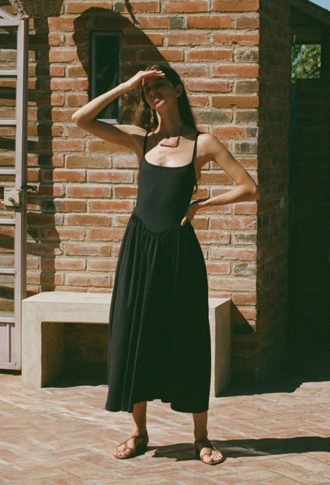 Ciao Lucia Neroni Dress Black Jersey Ciao Lucia Dress, Vietnam Tailor, Ciao Lucia, Jersey Maxi Dress, Maxi Jersey Dress, Black Jersey, Cream Dress, Blue Ivory, Full Skirt