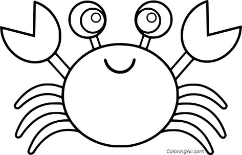 70 free printable Crab coloring pages in vector format, easy to print from any device and automatically fit any paper size. Crab Outline, Crab Clipart, Crab Cartoon, Clip Art Black And White, Seafood Shrimp, Creature Marine, Fish Coloring Page, Free Clipart Images, Cartoon Black