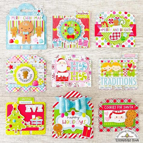 Doodlebug Design Inc Blog: NIGHT BEFORE CHRISTMAS DECEMBER MEMORYDEX CARDS | with Stephanie Doodlebug Design, Night Before Christmas, Candy Cards, Pocket Cards, Scrapbook Embellishments, Christmas Cards Handmade, Christmas Tag, Scrapbook Paper Crafts, Paper Piecing