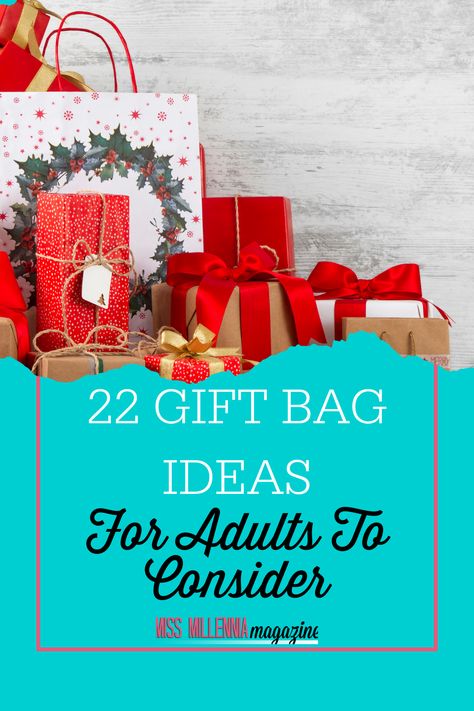 Explore handpicked gift bag ideas crafted for adults, each carrying the essence of surprise and thoughtful curation. https://missmillmag.com/gift-bag-ideas-for-adults/ Friends Gift Bag Ideas, What To Put In Gift Bags, Holiday Gift Bag Ideas, Christmas Grab Bag Ideas For Adults, Goodie Bag Ideas For Adults Work, Christmas Grab Bag Ideas, Grab Bag Gift Ideas Christmas, Gift Bag Ideas For Adults, Grab Bag Ideas