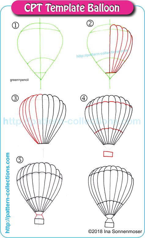 Easy Hot Air Balloon Drawing, Airbaloon Drawing, How To Draw A Balloon, Hotairballoon Drawing, Hot Air Balloon Bullet Journal, Hot Air Balloon Painting, Hot Air Balloon Watercolor, Hot Air Balloon Drawing, Doodle Easy