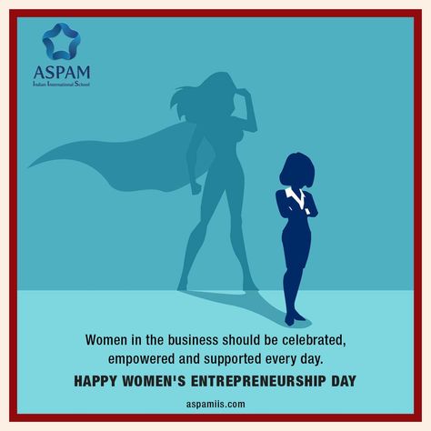 On this Women's Entrepreneurship Day, let's stop referring to the "businessman" solely. Instead, call people in business businesspeople and spread equality. Let's also remind all the wonderful women out there: The key to success is to start before you are ready #happywomenentrepreneurshipday #womenentrepreneurshipday #shemeansbusiness #femaleentrepreneur #herbusiness #womeninbusiness #aspam #ASPAMiis #education #uaeschools #educational #schooling Women Entrepreneur Day, Entrepreneurship Poster, Women Entrepreneurship, The Key To Success, Key To Success, International School, Happy Women, Female Entrepreneur, Ladies Day