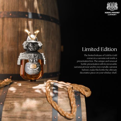 Nikka Whisky Gold & Gold Limited Edition - A Tribute to Japanese Craftsmanship This project showcases the essence and elegance of Nikka Whisky’s Gold & Gold Limited Edition. Crafted with the precision and artistry that defines Japanese whisky-making, this unique release celebrates heritage, quality, and the intricate balance of flavors that Nikka is known for. This limited edition is more than a whisky—it’s an experience, a journey through Japanese culture and craftsmanship, distilled into ... Nikka Whisky, Product Visualization, Samurai Helmet, Japanese Whisky, Advertising Graphic Design, Samurai Armor, 3d Product, Blender 3d, Ad Design