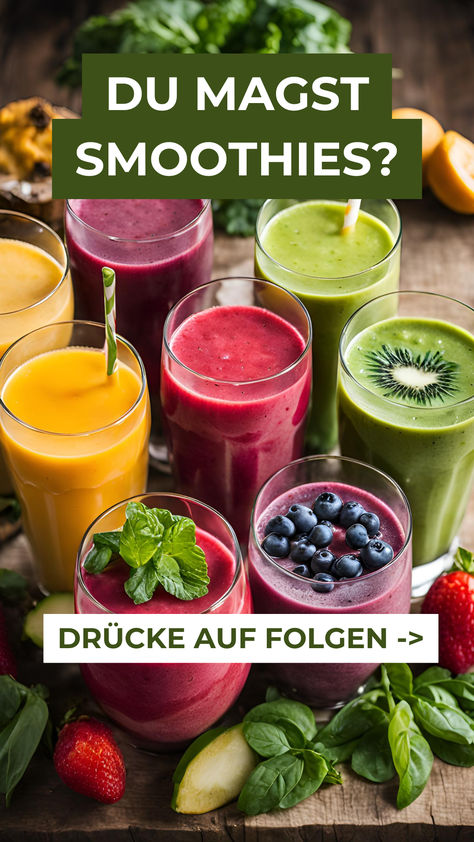 Folge uns für täglich neue und leckere Smoothie Rezepte! Workout Supplements, No Cook Meals, Smoothie Recipes, Smoothie, Pins, Quick Saves, Art