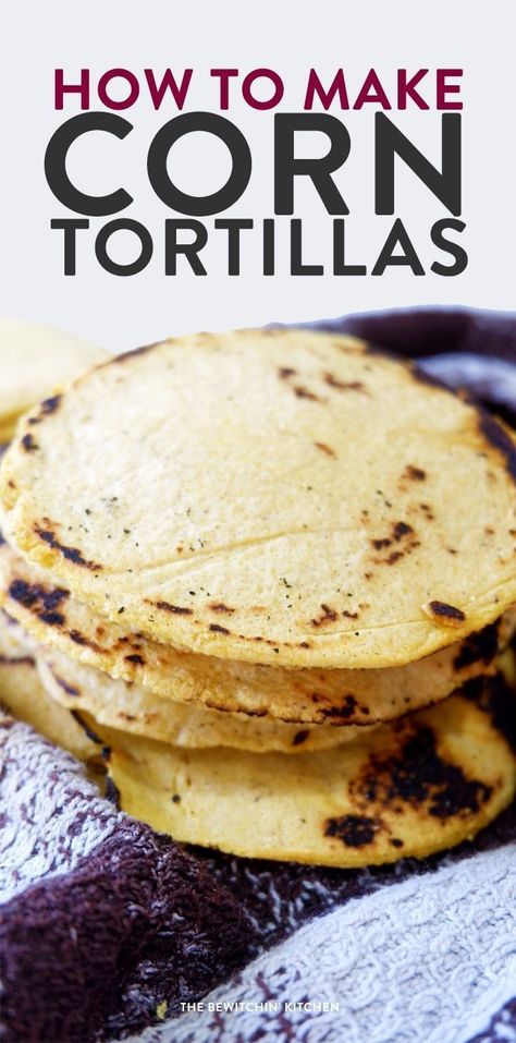 How to make corn tortillas. These easy to make gluten free tortillas are just three ingredients: masa harina, salt, and water. They're so easy, you'll never buy taco shells again! #DIYTortillas Homemade Masa, Gluten Free Taco Shells, Make Corn Tortillas, Homemade Taco Shells, Corn Taco Shells, Taco Shell Recipe, Corn Tortilla Recipes, Corn Taco, How To Make Corn