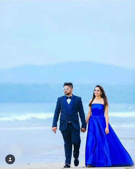 Long Tail Gown Couple Poses, Wedding Couple Pictures, Pre Wedding Photoshoot Outfit, Wedding Pose, Couple Goal, Pre Wedding Poses, Ganesha Pictures, Long Frocks, Dresses Indian