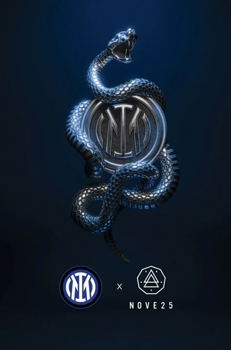 Inter Tattoo, Inter Milan Logo, Snake Logo, Tattoo Themes, Black Background Wallpaper, Modern Tattoos, Top Tattoos, Inter Milan, Great Team