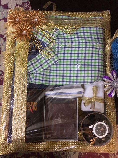 Eidi For Boys Packing Ideas, Groom Clothes Packing Ideas, Eidi For Groom, Paking Idea Packaging Clothes, Eidi For Groom Packing Ideas, Eidi Packing, Engagement Packing Ideas For Groom, Gifts Packing Ideas, Dress Packing