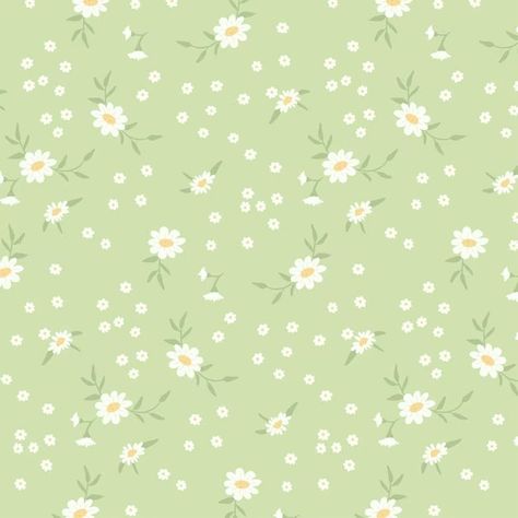 My bookmarks - Freepik Green Pastel Wallpaper, Cute Daisy Wallpaper, Daisies Wallpaper, Mint Green Flowers, Daisy Wallpaper, Green Pastel, Floral Seamless Pattern, Plant Pattern, Pastel Wallpaper